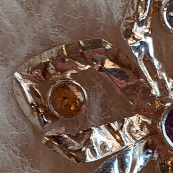 Multi Gemstone Star Earrings - Picture 5 of 7